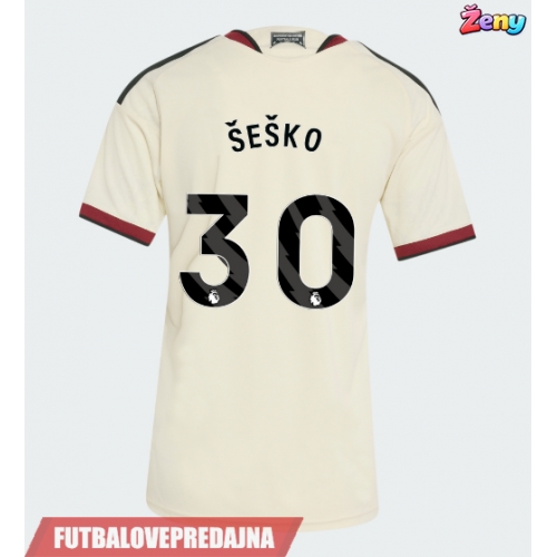 Lacne Ženy Futbalové dres Manchester United Benjamin Sesko #30 2026-27 Krátky Rukáv - Tretina